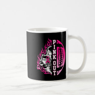 Caneca De Café Em outubro, Vestimos Awa, Cancer de futebol rosa