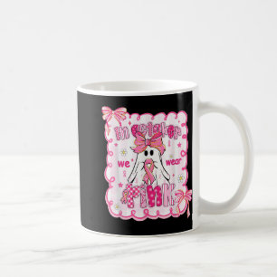 Caneca De Café Em outubro Vestimos Camisa Rosa Ghost Cancer