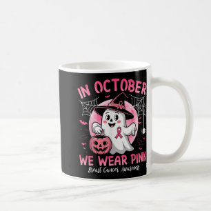 Caneca De Café Em outubro Vestimos Camisas De Cancer Rosa Mulhere