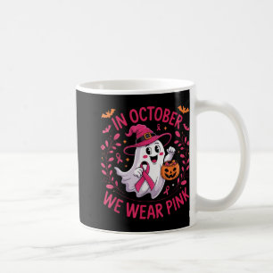 Caneca De Café Em outubro, Vestimos Camisas Rosa Cancer de Mama A
