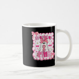 Caneca De Café Em outubro Vestimos Cancer de Fita Fantasma Rosa