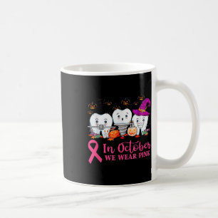 Caneca De Café Em outubro, Vestimos Cancer de Fita Rosa