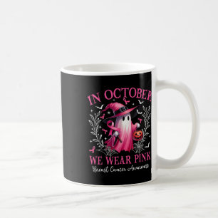 Caneca De Café Em outubro Vestimos Cancer de Mama de Bruxas Fanta