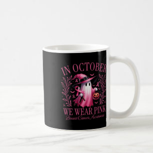 Caneca De Café Em outubro Vestimos Cancer de Mama de Bruxas Fanta