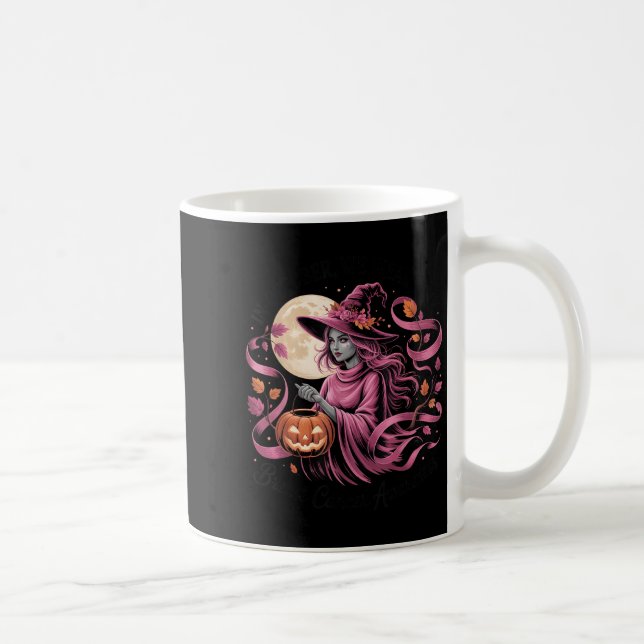 Caneca De Café Em outubro Vestimos Nk Ribbon Halloween Bruxa Fant (Direita)