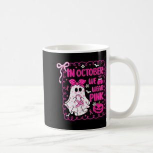 Caneca De Café Em outubro, Vestimos O Cancer De Mama, Arco Rosa,
