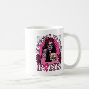 Caneca De Café Em outubro, Vestimos o Sk de Sensibilização do Can