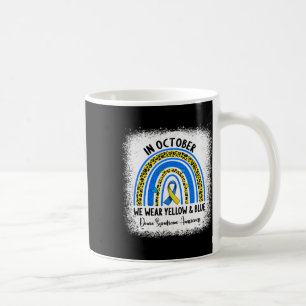Caneca De Café Em outubro Vestimos Síndrome A Amarelo-Azul