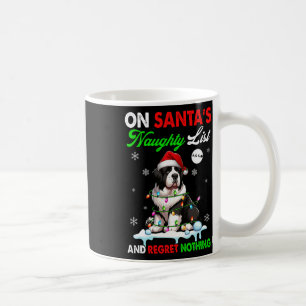Caneca De Café Em Papais noeis Xmas, lista travessa, nada de Papa