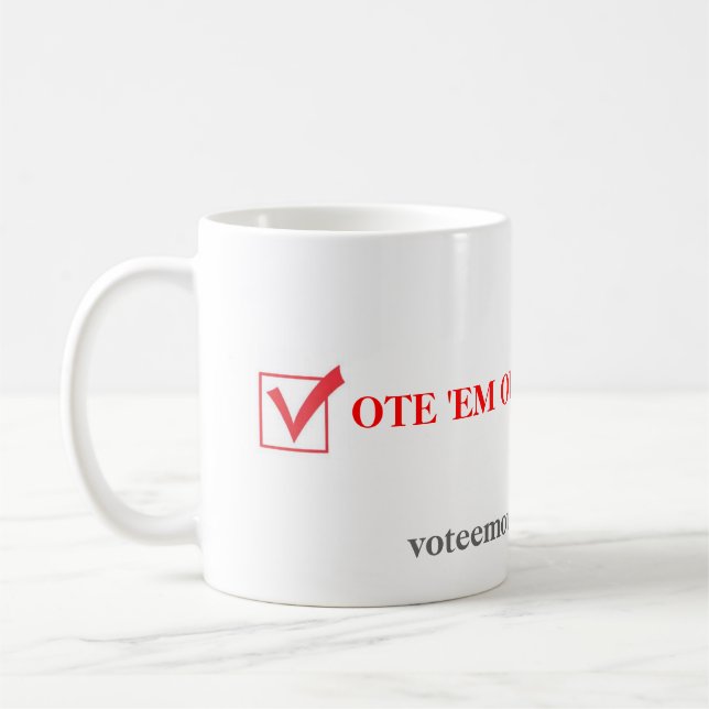 Caneca De Café Em para fora 2012 do voto (Esquerda)