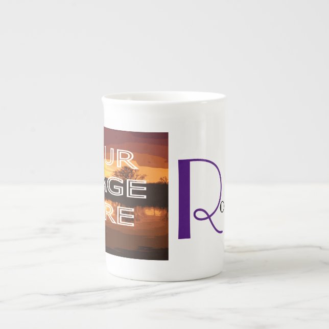 Caneca de Café em Porcelana de Osso Personalizada  (Frente)