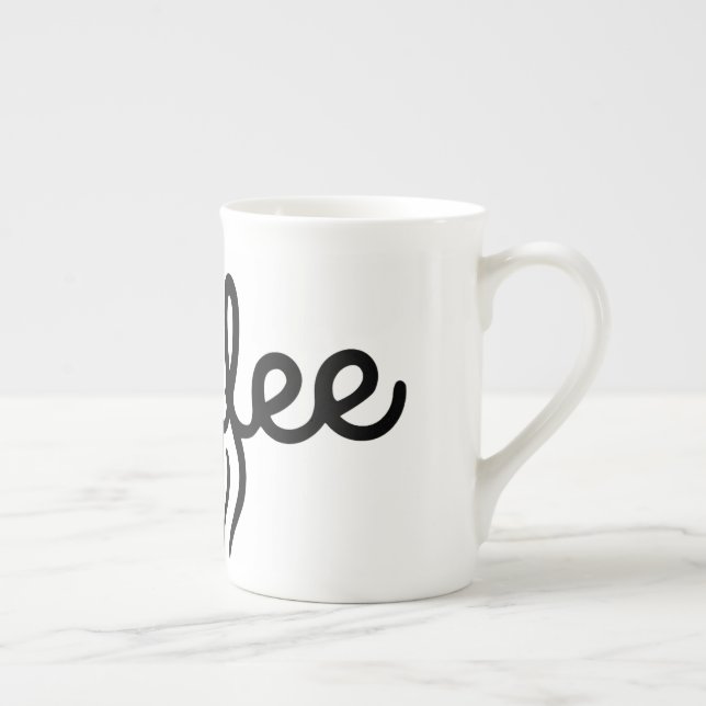 Caneca de Café em Porcelana Fina Elegante - Rascun (Direita)