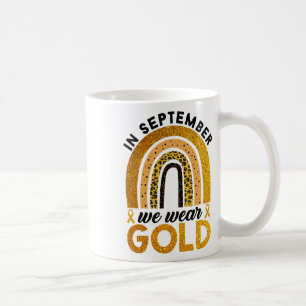 Caneca De Café Em Setembro Nós Usamos Câncer Infantil Arco-Íris D