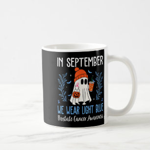 Caneca De Café Em setembro Vestimos O Cancer Da Próstata Azul Cla