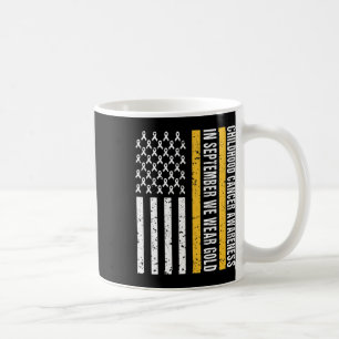 Caneca De Café Em setembro Vestimos o Cancer de infância Dourada