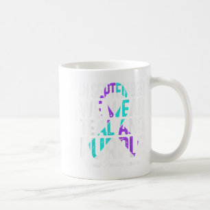 Caneca De Café Em Setembro, Vestimos Suicídio De Fita Roxal Teal
