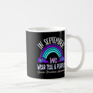 Caneca De Café Em Setembro, Vestimos Suicídio De Fita Roxal Teal