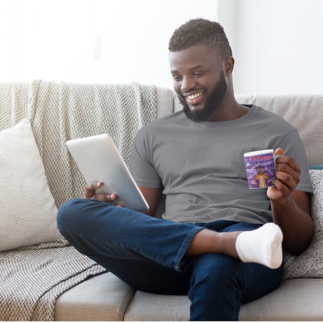 Caneca De Café Em Seus Ombros Pai Meu Herói (Criador carregado)
