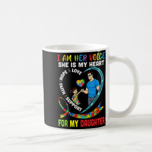 Caneca De Café Em Sua Voz Ela é Meu Coração Para Minha Filha Auti