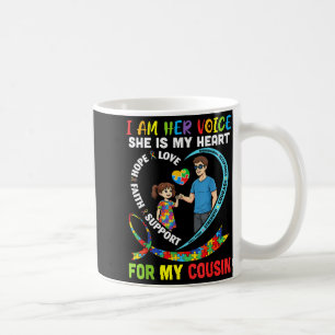 Caneca De Café Em Sua Voz Ela É Meu Coração Para O Meu Primo Auti