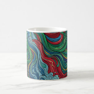 Caneca de Café em Tom de Joia de Cascata de Água A
