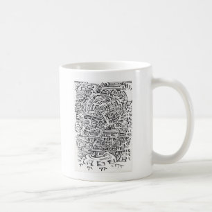 Caneca De Café Em um desenho entre locais, tinta