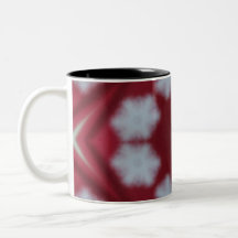 Caneca de café embaçada com Floco de Neve Vermelho
