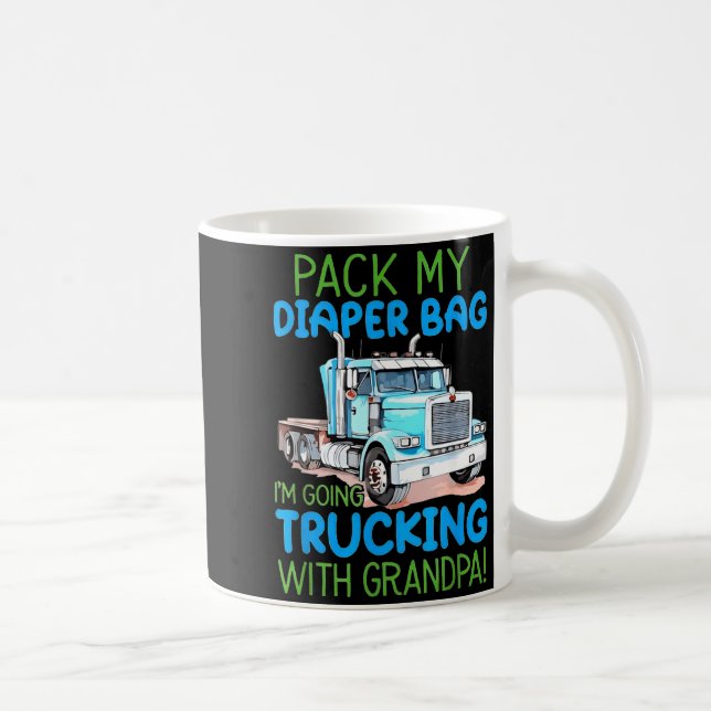 Caneca De Café Embale Minha Bolsa de Fraldas Estou Indo de Caminh (Direita)