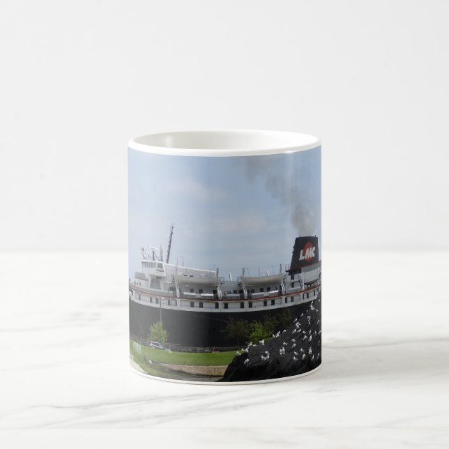 Caneca De Café Embarcação de carvão em Manitowoc WI Coffee Mug (Centro)