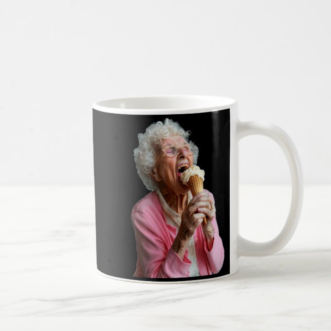 Caneca De Café Embarring Old Ladies Meme Grandma Grandmother Gran (Direita)