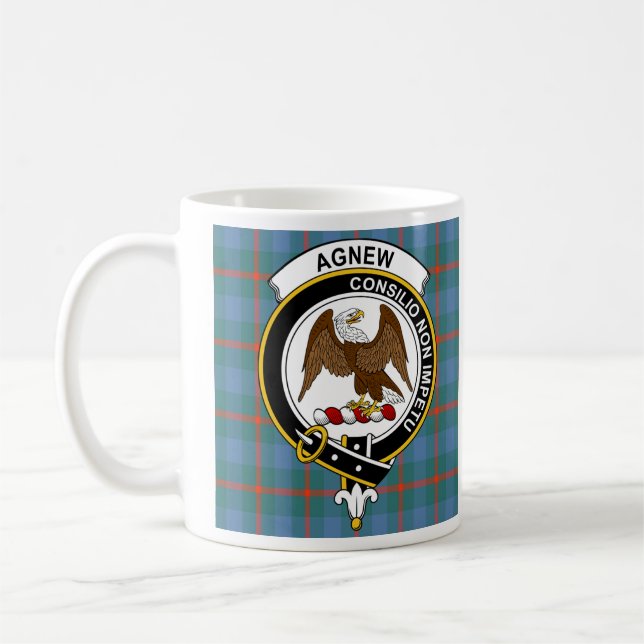 Caneca De Café Emblema Antigo Clã Agnew (Esquerda)