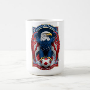 Caneca De Café Emblema da Águia Careca dos EUA Bandeira Americana