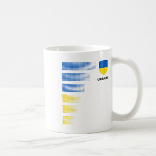 Caneca De Café Emblema da Bandeira da Ucrânia Patriótica Orgulho