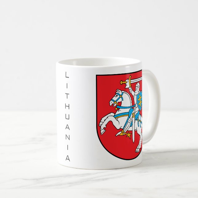 Caneca De Café emblema da Lituânia (Frente Esquerda)