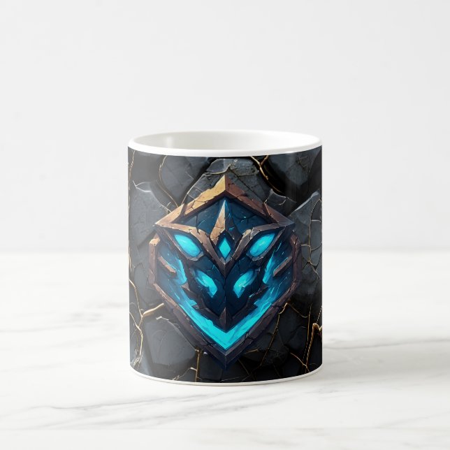 Caneca De Café Emblema da Rune Blue Frost (Centro)