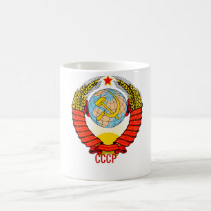 Caneca De Café Emblema da União Soviética com CCCP