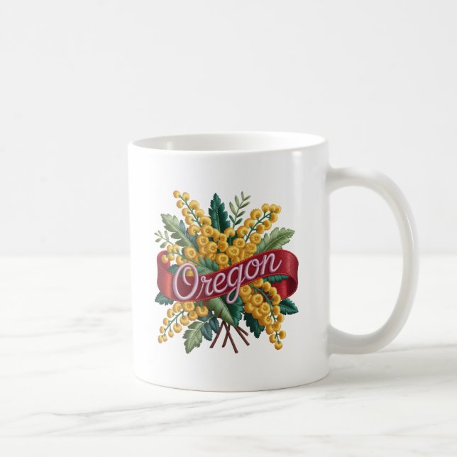 Caneca De Café Emblema das Flores do Estado de Oregon (Direita)