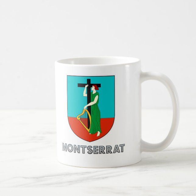 Caneca De Café Emblema de Montserratian (Direita)