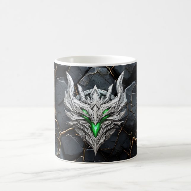 Caneca De Café Emblema do Dragão Prata (Centro)