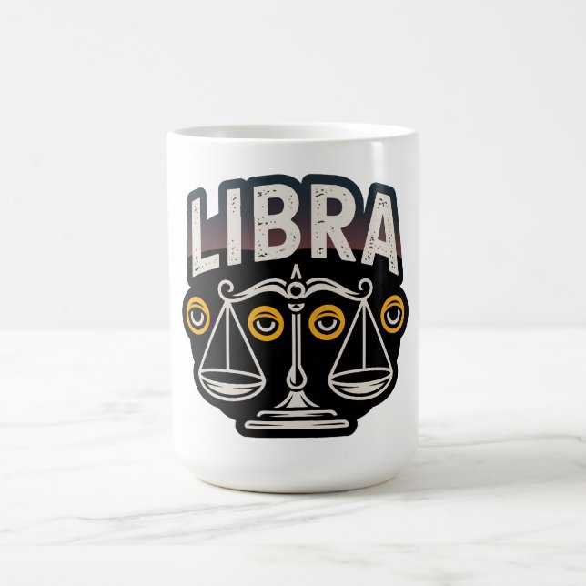 Caneca De Café Emblema do Zodíaco de Libra Místico (Centro)