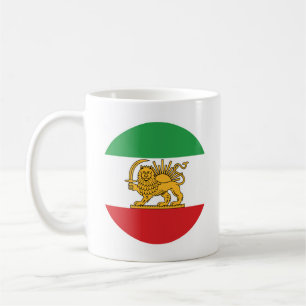 Caneca De Café Emblema Histórico da Bandeira do Leão e Sol do Irã