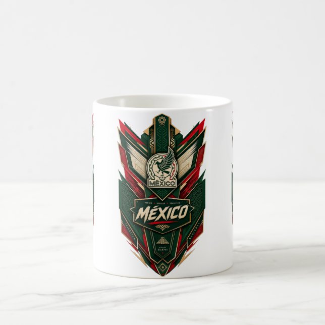 Caneca De Café Emblema Intrincado com Tema Mexicano (Centro)