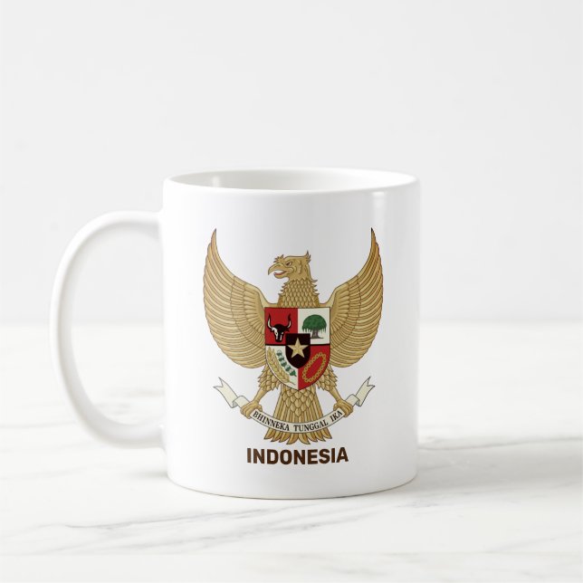 Caneca De Café Emblema nacional da Indonésia (Esquerda)