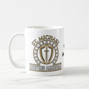 Caneca De Café Emblema Tático Escudo Defenda a América São Miguel