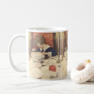Caneca De Café Embrulhando Presentes de Natal, Jessie Willcox Smi