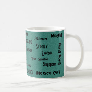 Caneca De Café emerald green Mega cidade