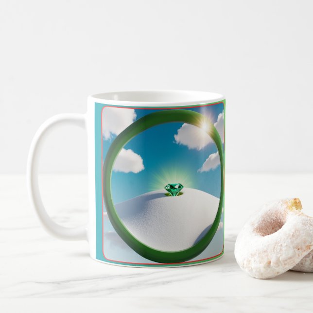Caneca De Café Emerald Serenity Mug (Com Donut)