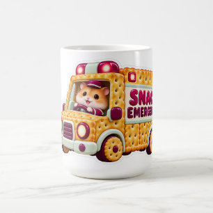 Caneca De Café Emergência de Lanche Engraçado Hamster