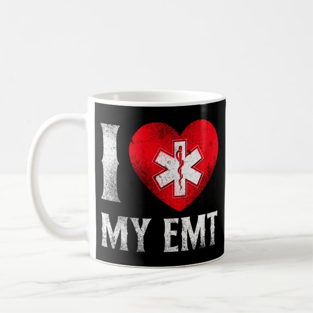 Caneca De Café Emergência EMS I Love My EMT (Esquerda)