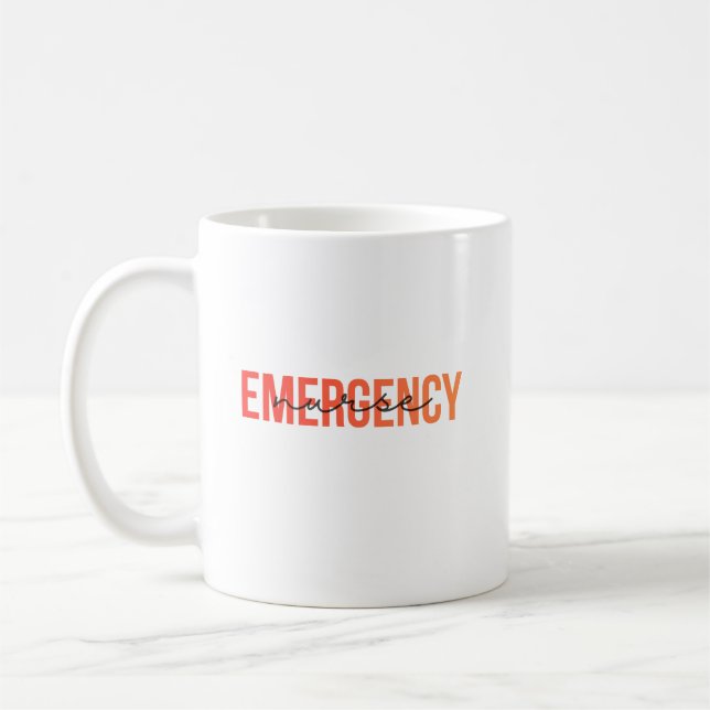 Caneca De Café Emergency Nurse (Esquerda)